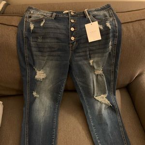 KANCAN 2xl Distressed Jeans fits 16/18